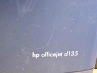 (1) HP OfficeJet d135Printer / Scanner / Copier / Fax, W/ AC Adapter - 3