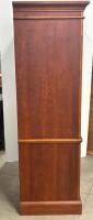 Large Cherry Wood Entertainment Armoire, Swing Doors, TV Cabinet, Cable Management, 78"x46"x24" - 3