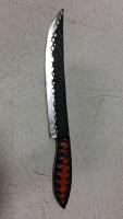 Custom Fixed Blade Knife With Patterned Handle And Miniature Knife Keychain - 2