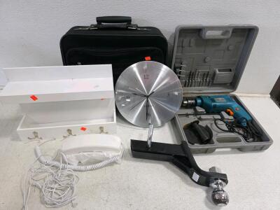 Working King Hammer/Drill with bits, Clock, Travel bag and 2" ball and hitch
