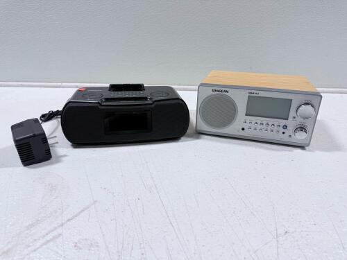 Sangean Tabletop And Clock Radios Bundle &ndash; Digital Display, AM/FM, AC Power, Presets