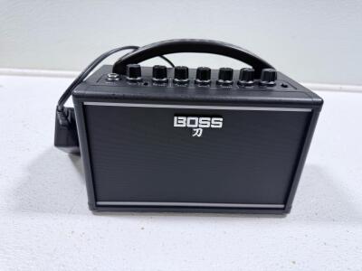 Boss Katana Mini Portable Guitar Amplifier, 7W, 4" Speaker, Delay & 3 Amp Types, Power Adapter Included