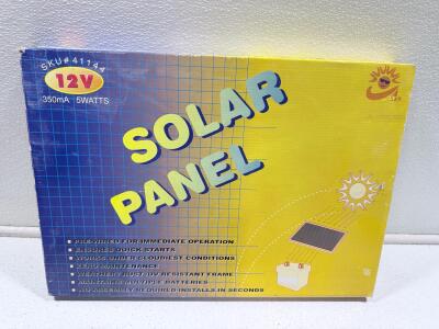 5W 12V Monocrystalline Solar Panel, SKU#41144, 0.35A Output, IP65 Rated