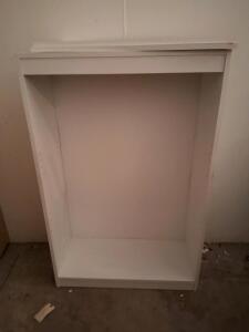 White Freestanding Shelf Cabinet with 2 Adjustable Shelves