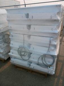 2x4 Ft Drop Ceiling Troffer Light Fixtures, Pallet Of 10+, Prismatic Lens, Hardwired Whip