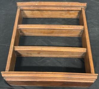Wall-Mounted Wooden Display Shelf With 3 Shelves, Approx. 25.2" H x 20.8" W x 3.3" D