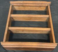 Wall-Mounted Wooden Display Shelf With 3 Shelves, Approx. 25.2" H x 20.8" W x 3.3" D