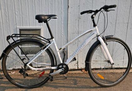 Infinity City/Commuter Bicycle, White, Step-through, Shimano 7-Speed