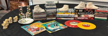 Golden Book & Record Sets, DVDs, CDs, VHS, Angel Figurines, Ceramics