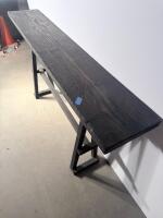 60" Dark Wood Console Table &ndash; Minimalist Design, Solid Construction - 10