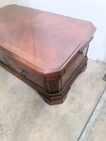 Solid Wood Coffee Table with 2 Drawers, Traditional Design, 47.2" x 23.6" - 3