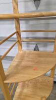 Corner Wood Shelf Unit, 4 Shelves, Light Natural Finish - 3