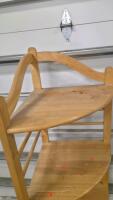 Corner Wood Shelf Unit, 4 Shelves, Light Natural Finish - 5
