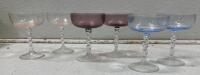 Mid-Century Vernonware Raffia 29Pc Dinnerware Set With Handpainted Glass Coupes & Flutes - 6