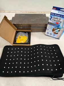 Safe & Healthy Handheld UV-C Disinfectant Wand, 3 sets of floating shelves, two working red light therapy pads