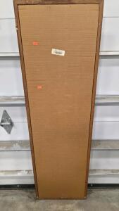 Full-Length Wood Frame Mirror With Decorative Green Accent Trim
