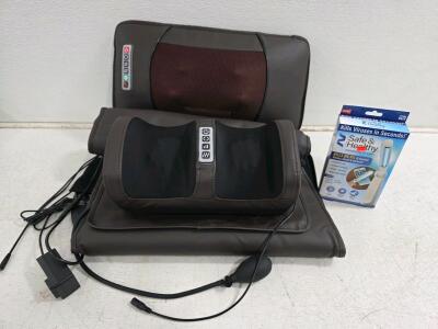 Shiatsu Massage Cushion Pad with Heat, Acupressure, Air Compression, UV Sanitizer Included