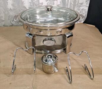 (1) Tramontina Oval Stainless Steel Chafing Dish Set