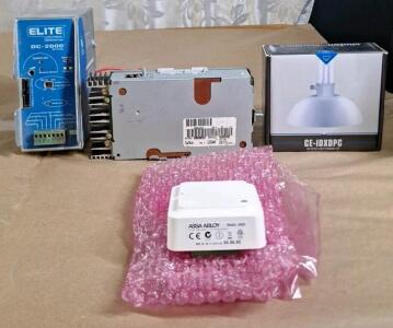 (1) Elite DC-2000 BackUp Module (1) Delco CDM (Custom Data Module) Radio Tuner/Amplifier, Part Number 16172125, (1) ASSA ABLOY Aperio AH20 Communication Hub, Model: AH20 & (1) IDX Series Deep Pendant Cap