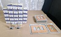 (23) Taymor 01-R9400P Chrome Towel Bar Post Sets & (8) Assorted Oak Light Switch Covers