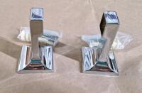 (23) Taymor 01-R9400P Chrome Towel Bar Post Sets & (8) Assorted Oak Light Switch Covers - 2
