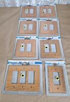 (23) Taymor 01-R9400P Chrome Towel Bar Post Sets & (8) Assorted Oak Light Switch Covers - 5