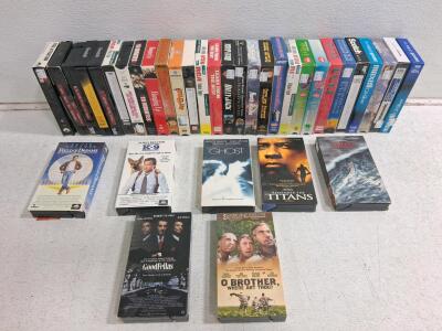VHS Tapes Featuring Films Such As, Field Of Dreams (1989), Goodfellas, Remember The Titans, And More