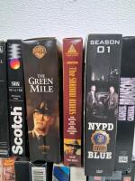 34 Movie VHS Tape Collection (John Wayne Westerns, Green Mile, NYPD Blue) + SM LINE HF-8070 Rewinder - 7