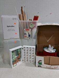 Christmas Tree Stand, Lights4Fun Advent Calendar, Rubbermaid Gift Wrap Bin Holiday Storage