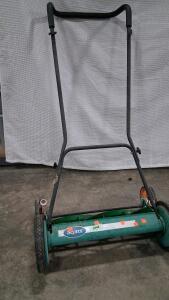 Scotts 20" Manual Reel Lawn Mower, 5-Blade, Steel Deck, Loop Handle, Orange Wheels
