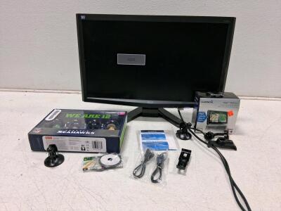 Acer 23" LCD Monitor, Garmin n&uuml;vi 1450LMT GPS, Seahawks Set, Cables & Mounts Bundle (Turns On)