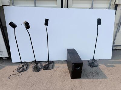 Bose Acoustimass 5.1 Home Theater Speaker System, 4 Satellites, Subwoofer, Floor Stands, Black