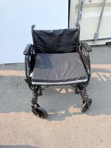 Manual Wheelchair, 18" Seat, Full Armrests, Steel Frame, Foldable, Swing-Away Legrests, Cushion Included