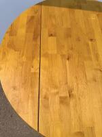Round Oak Pedestal Dining Table With Possible Leaf Extension, 42" Diameter - 7