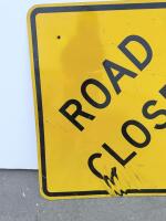 48"x48" Aluminum Road Closed Sign, Yellow/Black, Engineer Grade Reflective, MUTCD R11-2 - 3