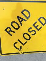 48"x48" Aluminum Road Closed Sign, Yellow/Black, Engineer Grade Reflective, MUTCD R11-2 - 4