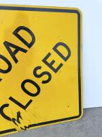 48"x48" Aluminum Road Closed Sign, Yellow/Black, Engineer Grade Reflective, MUTCD R11-2 - 5