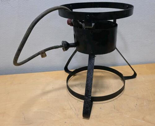 Outdoor Propane Gas Burner, 1-Burner, 50,000-100,000 BTU, 3-Leg, Hose & Regulator Included