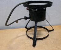 Outdoor Propane Gas Burner, 1-Burner, 50,000-100,000 BTU, 3-Leg, Hose & Regulator Included