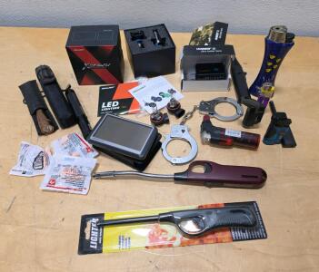 SEALIGHT Xenower X1 9006/HB4 LED Headlight Bulbs, COAST PX1 Flashlight, and Assorted Accessories