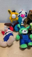 Assorted Plush Toy Lot - Elmo, Tigger, Ty Bear, Horse, Characters & Animals - 5