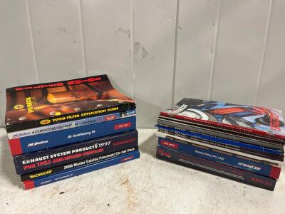 Lot of Vintage Automotive Parts Catalogs 1915-2002: ACDelco, K&N, Dayco, Sylvania, More