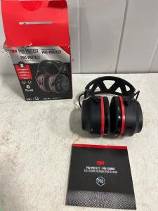 3M Pro-Protect Electronic Hearing Protection Earmuffs, 26 dB NRR, Bluetooth Connectivity