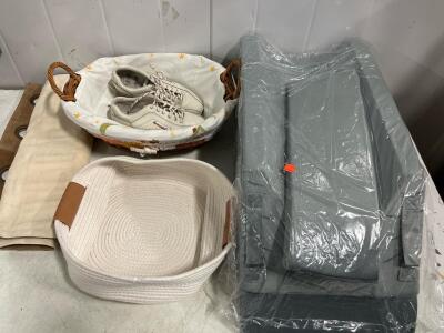 Brunswick Women's Size 8 Bowling Shoes, Storage Baskets, Organizer Roll, Collapsible Bin Set