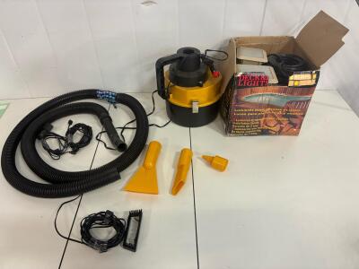 Car 12V Portable Wet/Dry Vacuum Cleaner with Attachments & 8-Piece Deck Lighting Kit