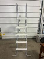 Above Ground Pool Ladder, 4-Step, Metal Frame with Plastic Steps,