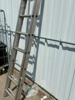 Aluminum Extension Ladder 16 ft, 2-Section, 225 lbs Capacity, Round Serrated Rungs - 2