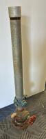 4" Galvanized Steel Pipe Riser with 4" Gate Valve, Flange Base & Threaded Cap - 3