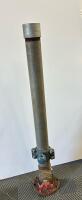 4" Galvanized Steel Pipe Riser with 4" Gate Valve, Flange Base & Threaded Cap - 4