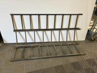 Steel Guard Rail Panel, 8 ft Length, 3 ft Height, Hinged, Welded Steel Construction, Rusted
